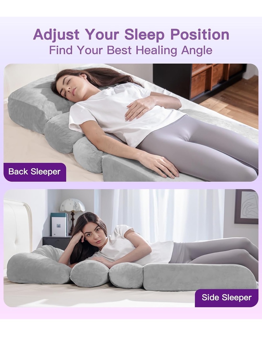 BBL Bed After Surgery for Sleeping, Memory Foam/Pregnancy Belly Pillow - Picture 6 of 8